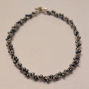 Vintage Sterling Silver Freshwater Pearls Necklace